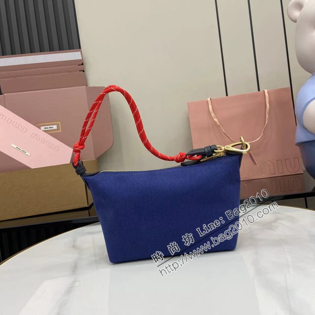 MIU MIU專櫃繆繆最新款帆布飯盒包肩背包 jh2939型號：5NE841